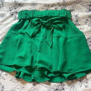 Green flowy tie skirt